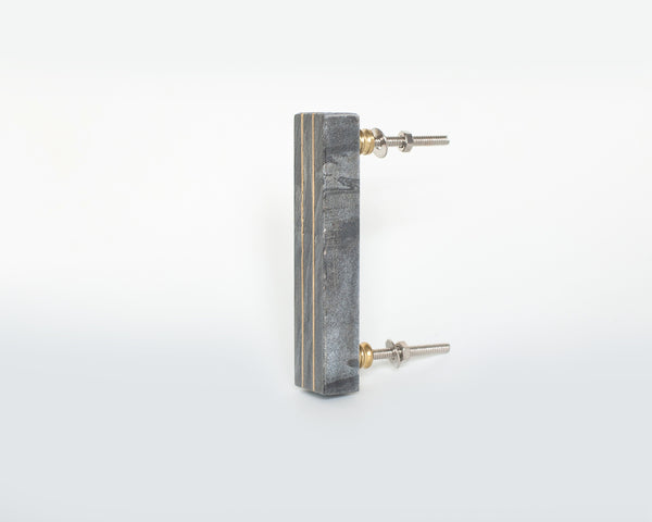 Gray Marble Rectangle Drawer Pull Handle, Bar handle