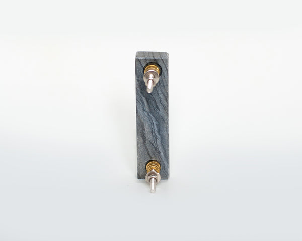 Gray Marble Rectangle Drawer Pull Handle, Bar handle